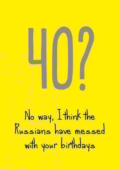 40 no Birthday Card 14109 created by The Buddy Fernandez Card Co.