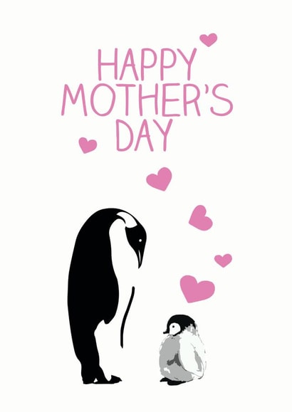 penguin baby Mothers Day Card 32762 created by Olivia Morgan ltd