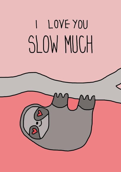 sloth love Anniversary Card 32258 created by Cat Flap Cards