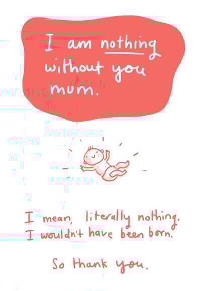 am nothing Mothers Day Card 25731 created by Sarah Ray