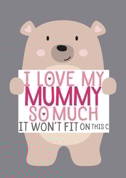 bear From the kids Mothers Day Card 3882 created by Wink Design - Michelle Roberts