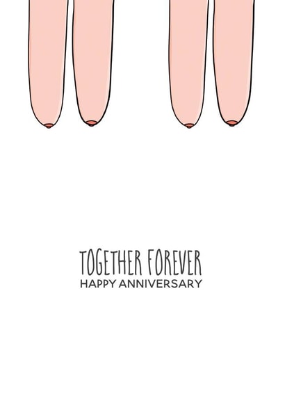 Rude Saggy Boobs Anniversary Card - Together Forever created by Ivorymint cards