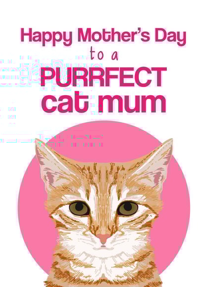 purrfect cat Mothers Day Card 2264 created by Pet Friendly