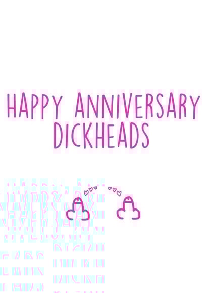 happy dickheads Anniversary Card 10217 created by Pippa Ray