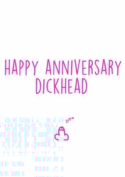 happy dickhead Anniversary Card 10218 created by Pippa Ray