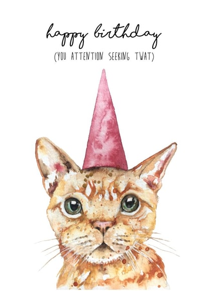 happy attention Birthday Card 8304 created by Dotty Dog Art