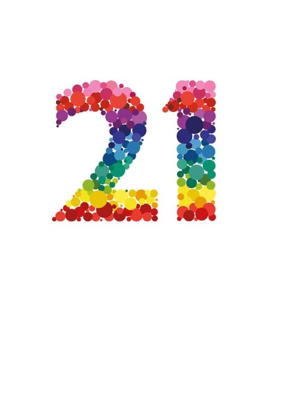 Adult 21 Birthday Card 12442 created by Mock Up Designs