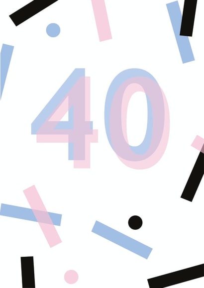 40 typography Birthday Card 35345 created by Mock Up Designs