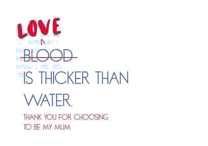 Mother's Day Card - for Bonus Mums, Adoptive Mums, Step Mums, Chosen Family created by Kim Villaweaver