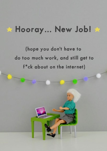 hooray new New Job Card 11486 created by Bold & Bright Cards