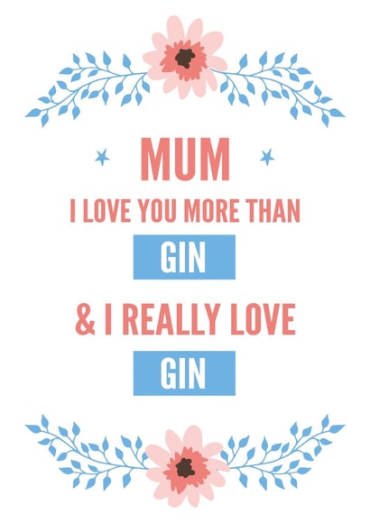 mum G&T Mothers Day Card 4803 created by Hello Fridays Studio