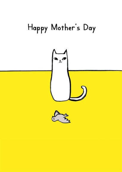Funny Mothers Day Card - From The Cat created by Reigning Cats . . . and dogs