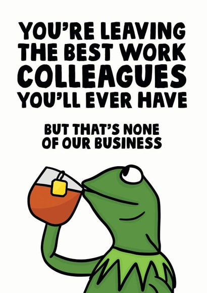 Leaving work card created by Studio Doodles