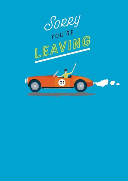 Modern/contemporary Thinking of you Card, featuring a car design. created by Laura Darrington Design Ltd.