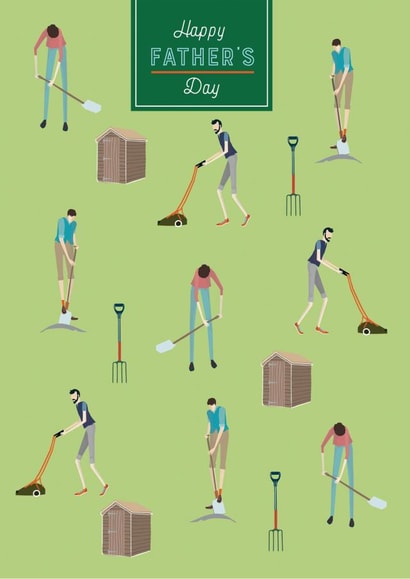 Modern/contemporaryFathers Day Card, featuring a gardening design. created by Laura Darrington Design Ltd.