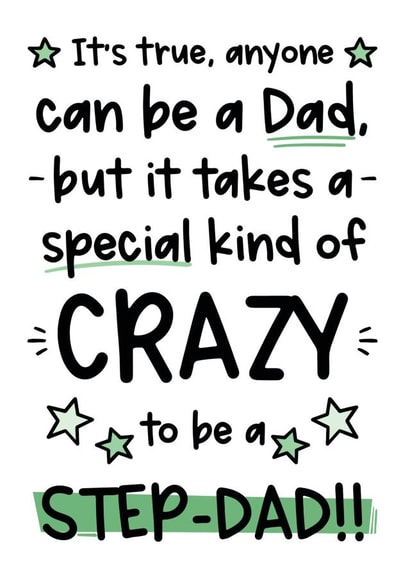 Best Step Dad Father's Day Card created by The Laughing Sloth