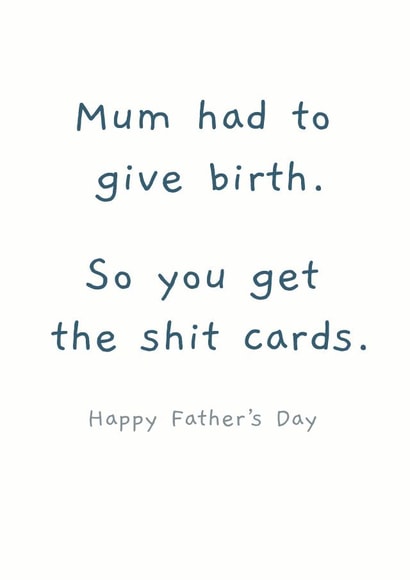 give birth Father's Day Card 14471 created by Picardso