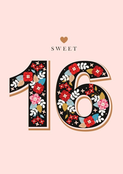 sweet 16 Birthday Card 11988 created by Werlang Paper