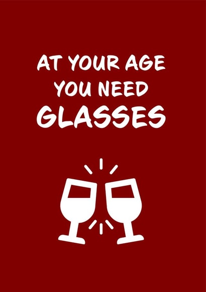 age glasses Birthday Card 14624 created by Victoria Thomas