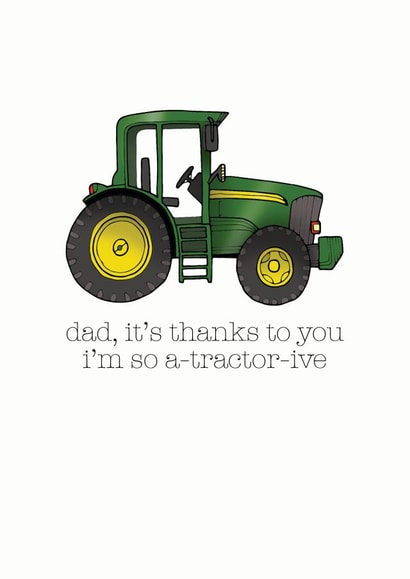 Funny Tractor Father's Day Card created by Becka Griffin