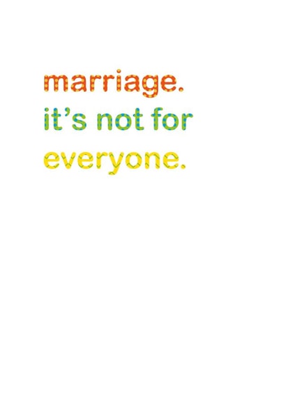 marriage not Engagement & Marriage Card 12320 created by Dotish Designs