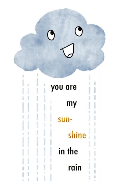 Cute Cloud Sympathy or Thank You Uplifting Card created by Anne Berry