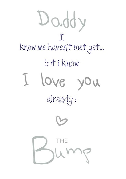 Daddy from the bump Father's Day Card 14831 created by QuaintlyKate