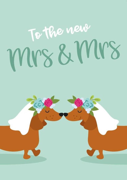 Sausage dog - MRS & MRS - wedding created by Tiger Feet Creations