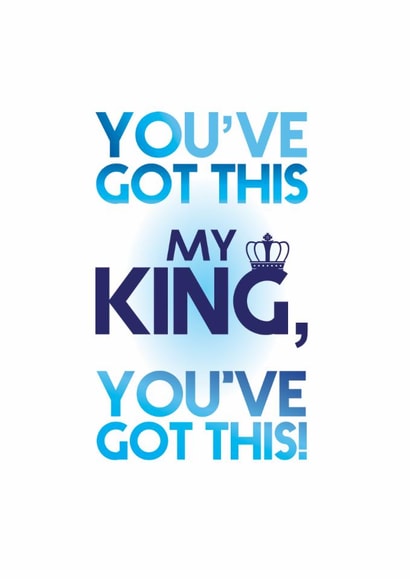 male encouragement Good Luck Card 14873 created by The Cosmic Castle