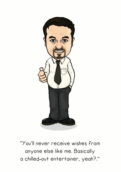 Ricky Gervais Card 36137 created by Rubber John
