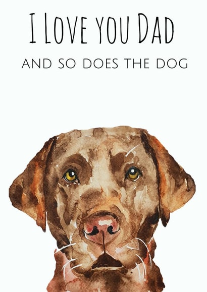 labrador breed Father's Day Card 24092 created by Jo Scott Art