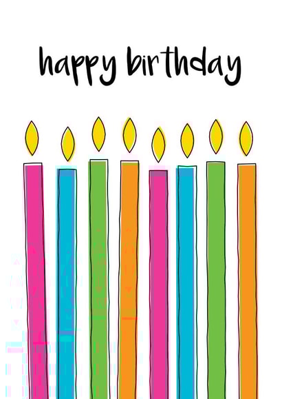 candles flame Birthday Card 15131 created by Tenovus Cancer Care