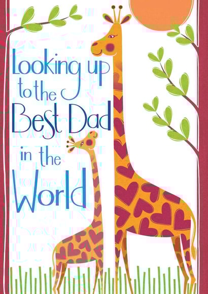 giraffe wildlife Father's Day Card 12788 created by Cathy Brear