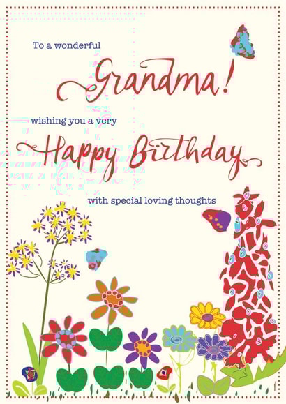 wonderful grandma Birthday Card 7509 created by Diane Worth