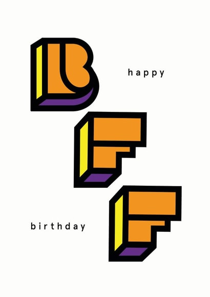 bff adult Birthday Card 38949 created by LS20 Letterpress Studio