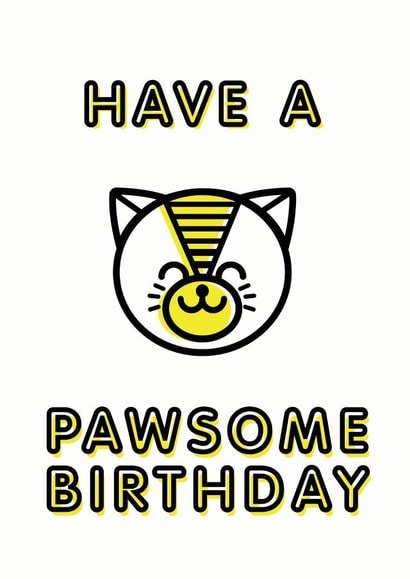 pawsome have a Birthday Card 38950 created by LS20 Letterpress Studio