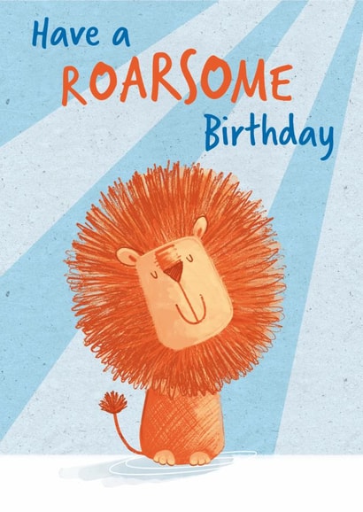 Roarsome Lion Birthday Card 14846 created by Dinky Rouge