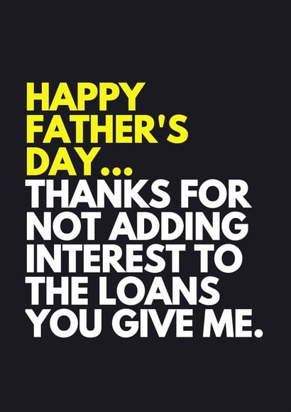 Financial benefactor Father's Day card created by Redrakoon