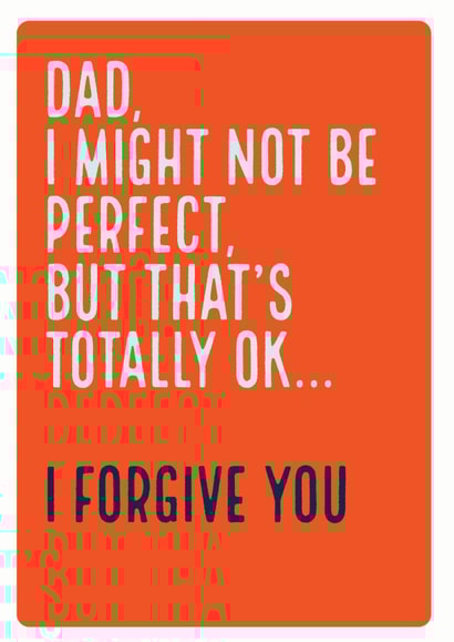 Typography Dad Father's Day Card 12630 created by Electric Carp