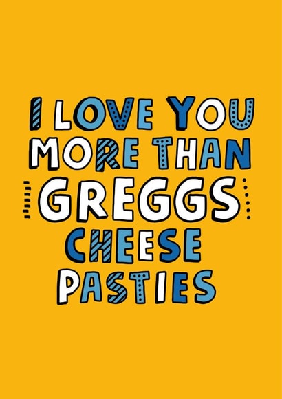 greggs cheese Anniversary Card 33593 created by @linesbehind