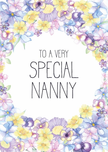 Pretty Birthday Card - Floral - To A Very Special Nanny created by Zoe-Claire