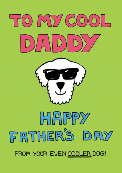 cool sunglasses Father's Day Card 1918 created by Off The Leash Cartoons by Rupert Fawcett