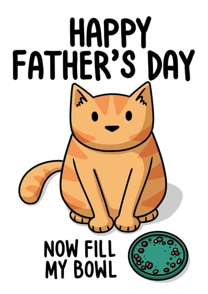 Fill my bowl Father's Day card created by Doodlecats