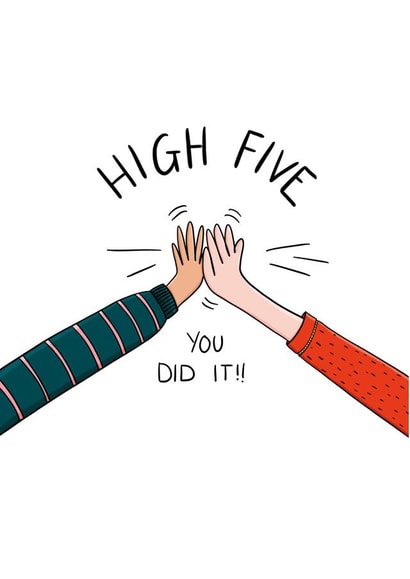 high five Congratulations Card 3463 created by Ivorymint cards