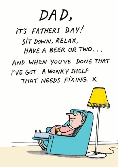 dad sit Father's Day Card 9548 created by Cardinky