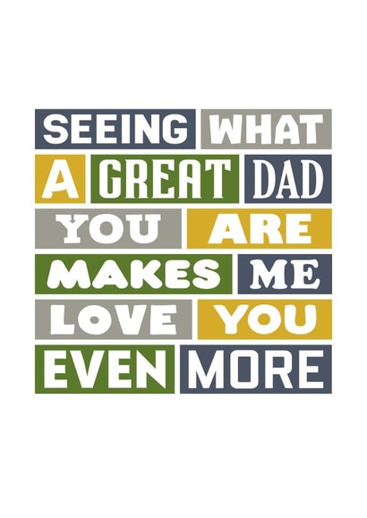 Card For Husband - Partner - You're A Great Dad Card created by SixElevenCreations