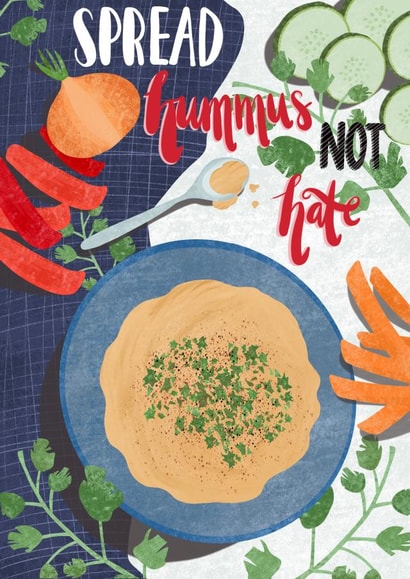 spread hummus Card 29434 created by EVELYNWHITEDESIGN