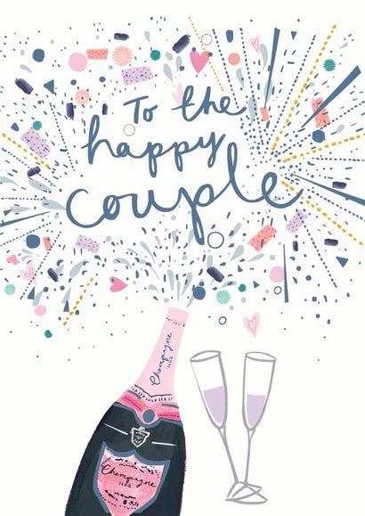 Champagne popping wedding/engagement created by Louise Tiler