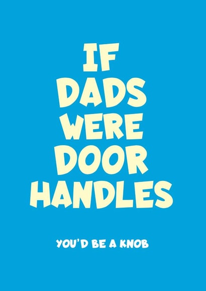 Door handle Father's Day card created by Frankie Whistle