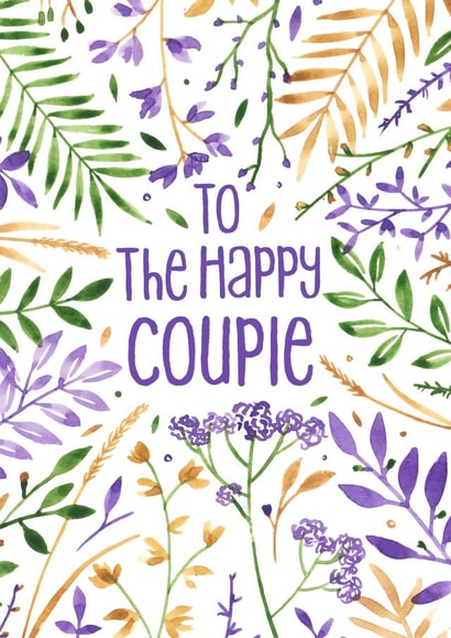 Floral Happy Couple card created by Elena O'Neill